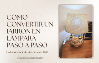 Lámpara hecha con un jarrón paso a paso, tutorial DIY de decoración para reutilizar un jarrón.